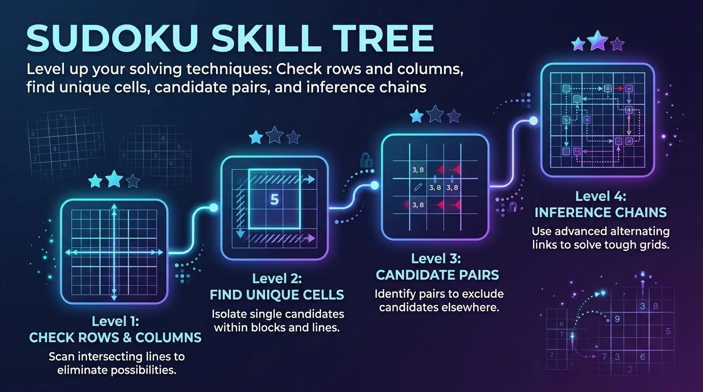 Ứng viên bị giới hạn tại giao điểm của khối và hàng Sudoku