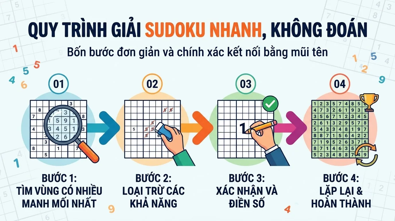 Quản lý ứng viên Sudoku có chọn lọc Ghi và cập nhật ứng viên trong các ô Sudoku