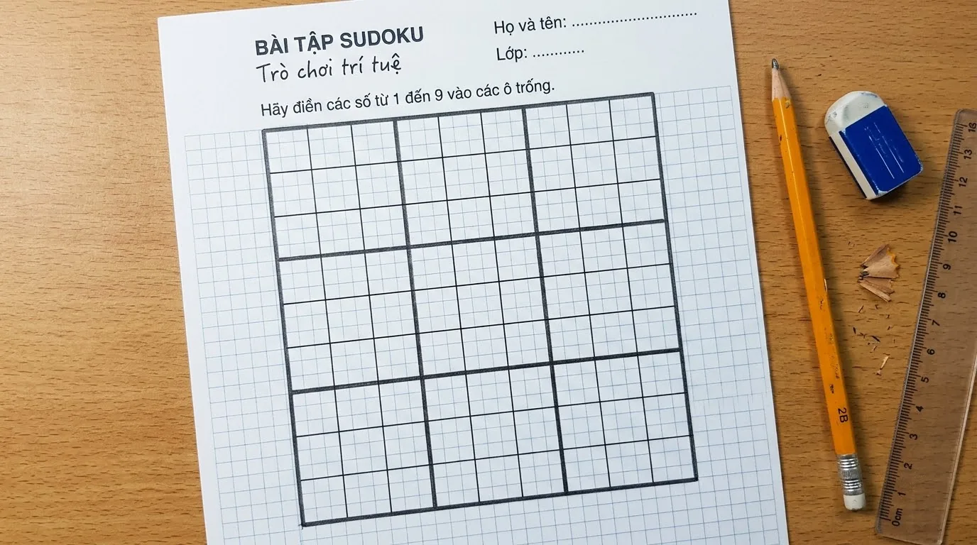 Phân biệt ô đơn lẻ với khối Sudoku 3x3 Một ô Sudoku và vùng khối gồm 3 hàng, 3 cột