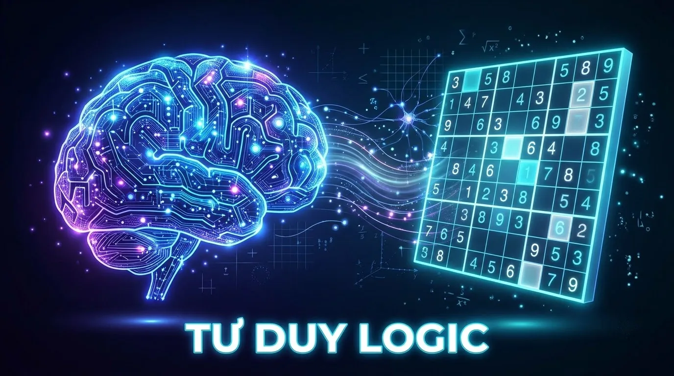 Luyện suy luận bằng cách loại trừ trong Sudoku Suy luận số phù hợp cho ô trống trên bảng Sudoku